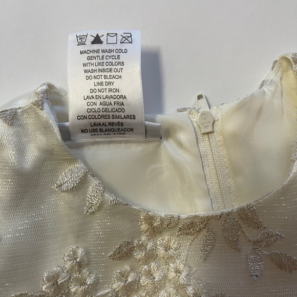 Bonnie Jean Floral-embroidered Tulle Dress Size 4 - Picture 9 of 11